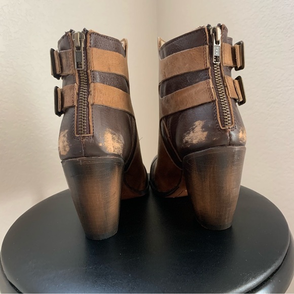 New Free Bird Malry High Heel Leather Ankle Boots - Picture 3 of 6